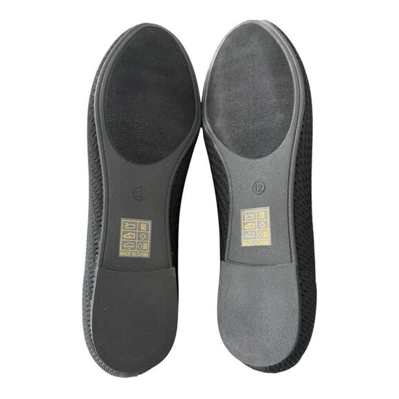 Journee Collection Maryann Black Flats Women’s Size 12 - Picture 6 of 9